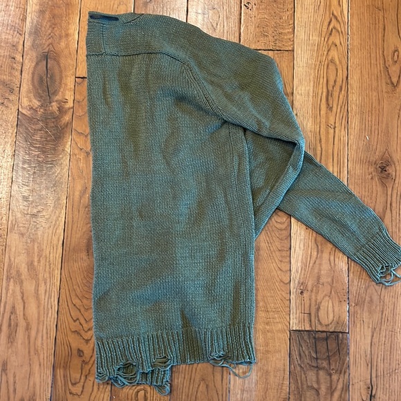 NWOT 7 for all mankind green cardigan mens medium - Picture 5 of 5